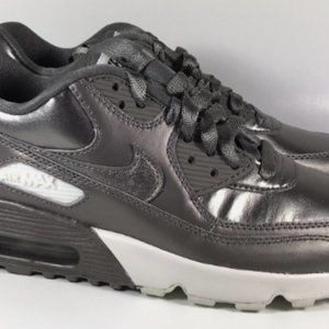 Nike Air Max 90 LTR SE GS Metallic Pewter Running Shoes, S 7